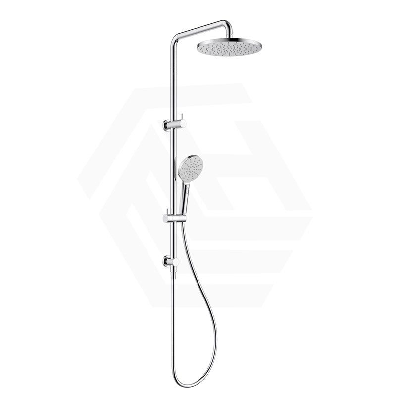 #Chrome Feron Round Multi-Function Twin Shower Set