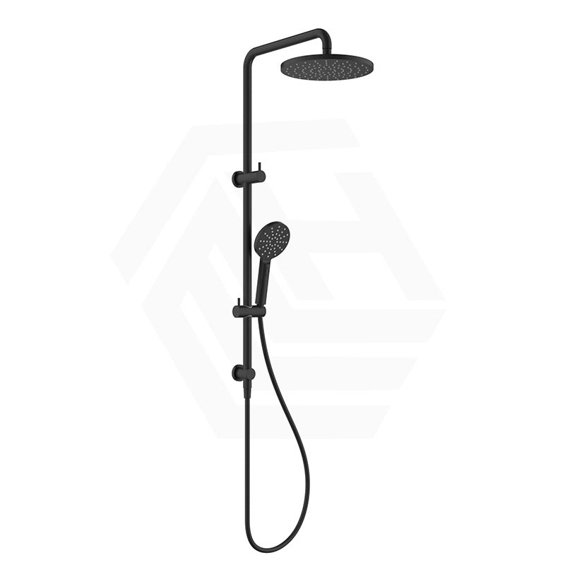 #Matt Black Feron Round Multi-Function Twin Shower Set