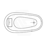 Broadway FS21 1800x900x800mm Oval Acrylic Freestanding Spa Bathtub