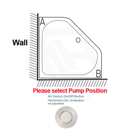 Broadway FS53 1290/1490x640mm Corner Spa Bathtub Acrylic
