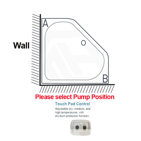 Broadway FS53 1290/1490x640mm Corner Spa Bathtub Acrylic