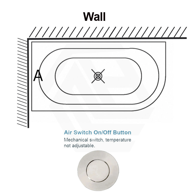 Broadway FS7 1500/1700x780x600mm Back to Wall LEFT Corner Spa Bathtub Acrylic