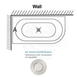 Broadway FS7 1500/1700x780x600mm Back to Wall LEFT Corner Spa Bathtub Acrylic