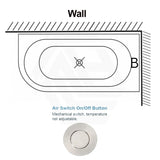 Broadway FS7 1500/1700x780x600mm RIGHT Corner Back to Wall Spa Bathtub Acrylic
