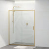 Shower Screen Semi-frameless Sliding Wall To Wall Brushed Gold