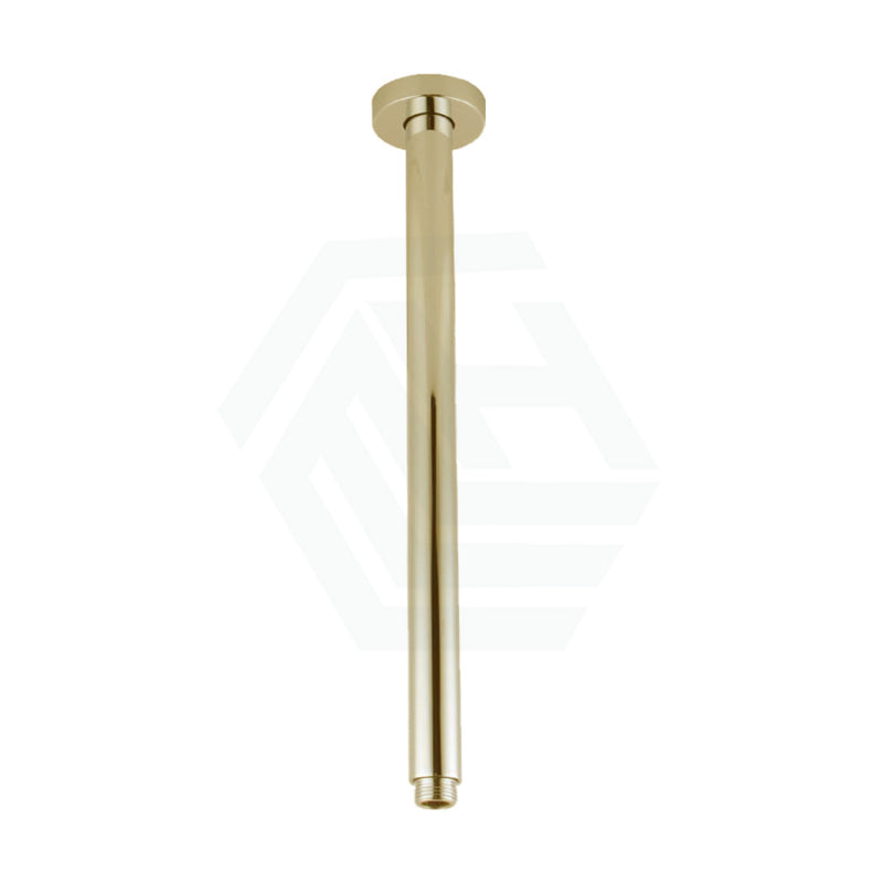 200/400Mm Norico Round Ceiling Shower Arm Brushed Yellow Gold 400Mm