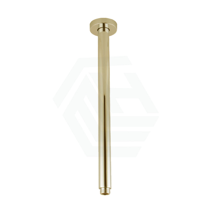200/400mm Norico Round Ceiling Shower Arm Brushed Yellow Gold 400mm