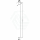 200/400mm Norico Round Ceiling Shower Arm Brushed Yellow Gold Arms