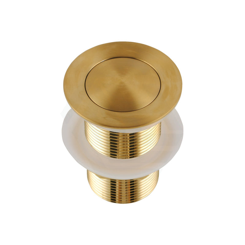 Norico 32/40Mm Brushed Yellow Gold Solid Brass Basin Pop Up Waste No Overflow