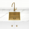 G#1(Gold) 440X440X205mm Brushed Brass Gold Pvd Stainless Steel Handmade Single Bowl Kitchen Sink