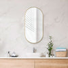 G#1(Gold) 450/600Mm Bathroom Yellow Gold Framed Oval Mirror Wall Mounted Vertical Or Horizontal