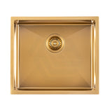 500X440X230mm Brushed Gold 1.2mm Handmade Single Bowl Pvd Kitchen Sink Top/ Undermount