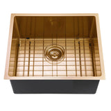500X440X230mm Brushed Gold 1.2mm Handmade Single Bowl Pvd Kitchen Sink Top/ Undermount