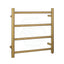 520X500X120Mm Round Brushed Gold Electric Heated Towel Rack 4 Bars Rails