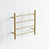 G#1(Gold) 520X500X120Mm Round Brushed Gold Electric Heated Towel Rack 4 Bars Rails