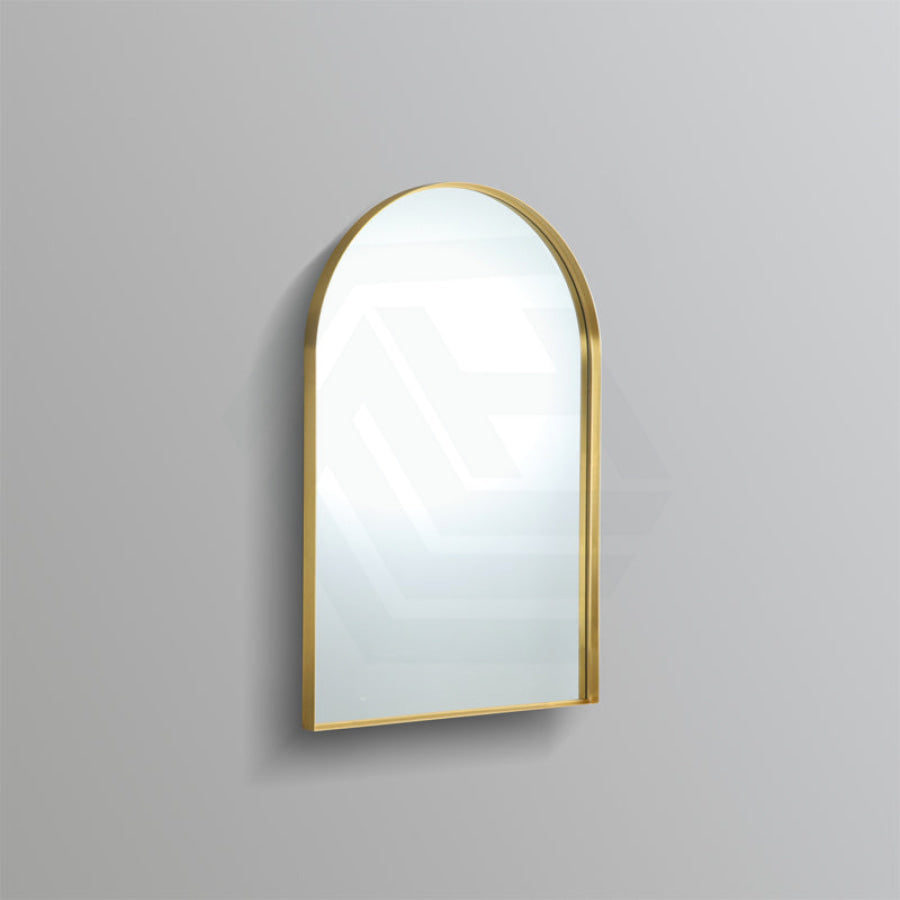 600X900X35Mm Bathroom Yellow Gold Framed Arch Mirror Wall Mounted Mirrors
