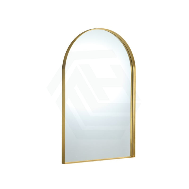 600X900X35Mm Bathroom Yellow Gold Framed Arch Mirror Wall Mounted Mirrors