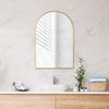 G#1(Gold) 600X900X35Mm Bathroom Yellow Gold Framed Arch Mirror Wall Mounted Mirrors