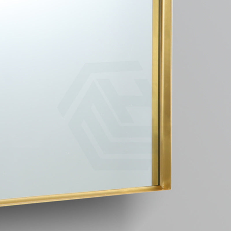 600X900X35Mm Bathroom Yellow Gold Framed Arch Mirror Wall Mounted Mirrors