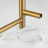 620X600X120Mm Round Brushed Gold Electric Heated Towel Rack 6 Bars Stainless Steel Rails