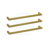 G#5(Gold) 630/830Mm Thermogroup Round 3 Single Bar Heated Towel Rail Brushed Gold Rails