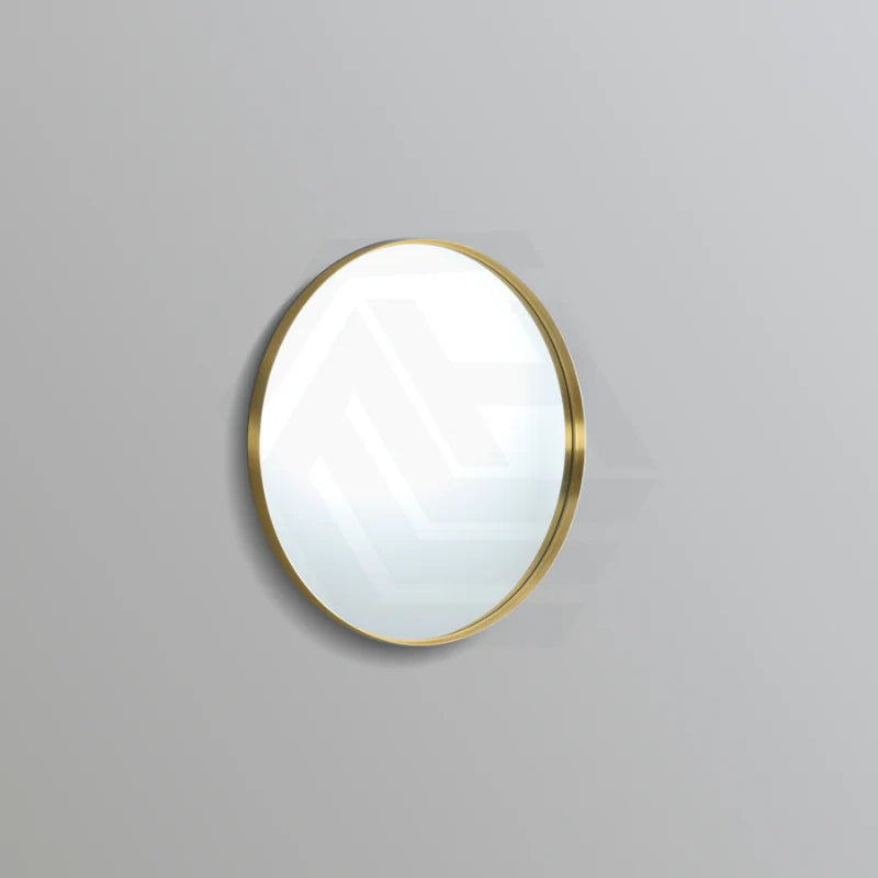 G#1(Gold) 700mm Poseidon Oliva Round Framed Wall Mirror Brushed Gold Vertical or Horizontal