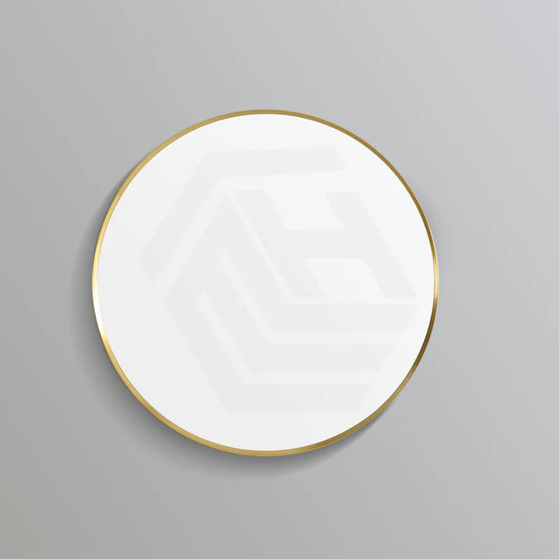 G#1(Gold) 700mm Poseidon Oliva Round Framed Bathroom Wall Mirror Brushed Gold Vertical or Horizontal