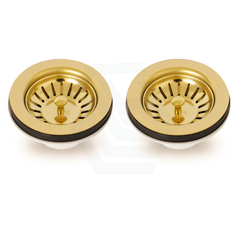 770X450X215Mm Brushed Gold Pvd 1.2Mm Handmade Top/undermount Double Bowls Kitchen Sink