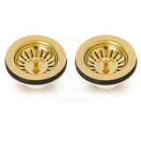 770X450X215Mm Brushed Gold Pvd 1.2Mm Handmade Top/undermount Double Bowls Kitchen Sink