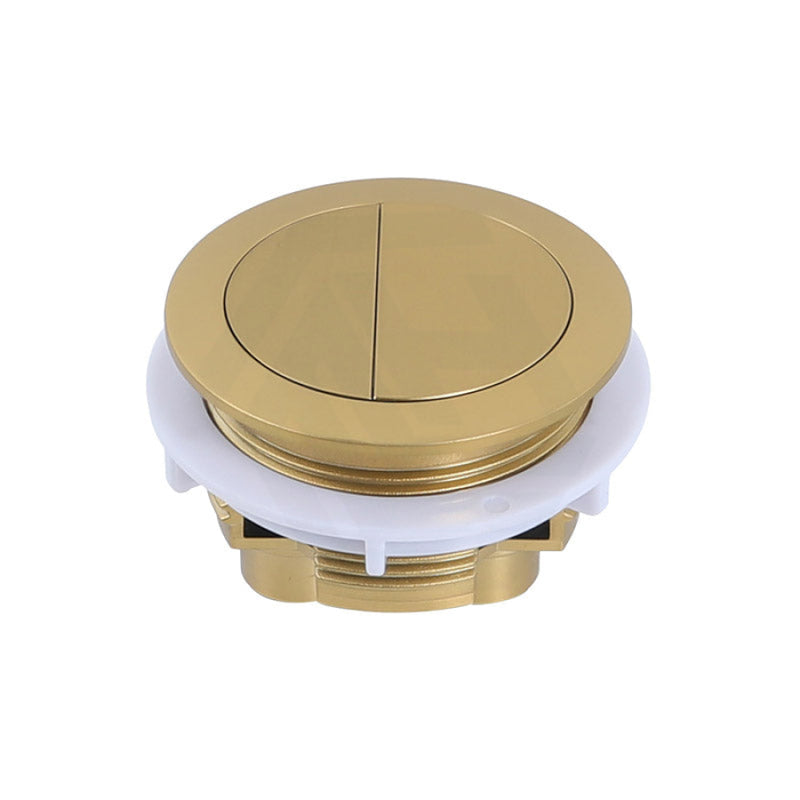Toilet Press Button Round Brushed Yellow Gold