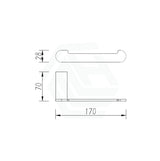 Norico 170Mm Brushed Yellow Gold Toilet Paper Holder Solid Brass Wall Mounted