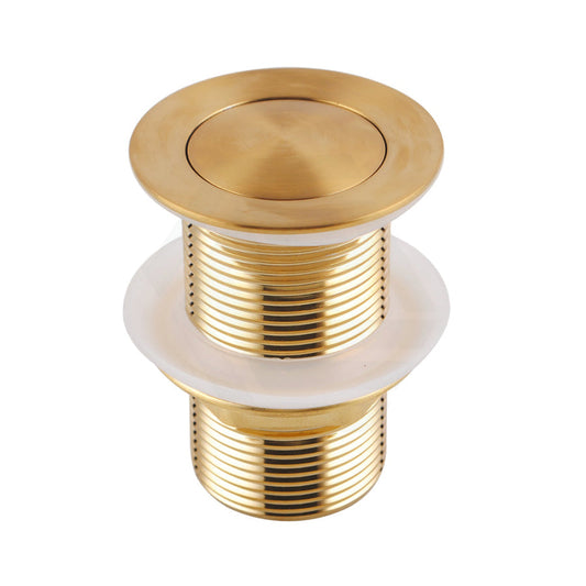 Norico Pop Up Waste No Overflow Adapter Brushed Yellow Gold