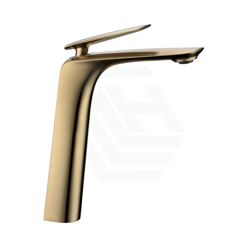 Norico Bellino Brushed Yellow Gold Solid Brass Tall Mixer For Basins Bathroom Products