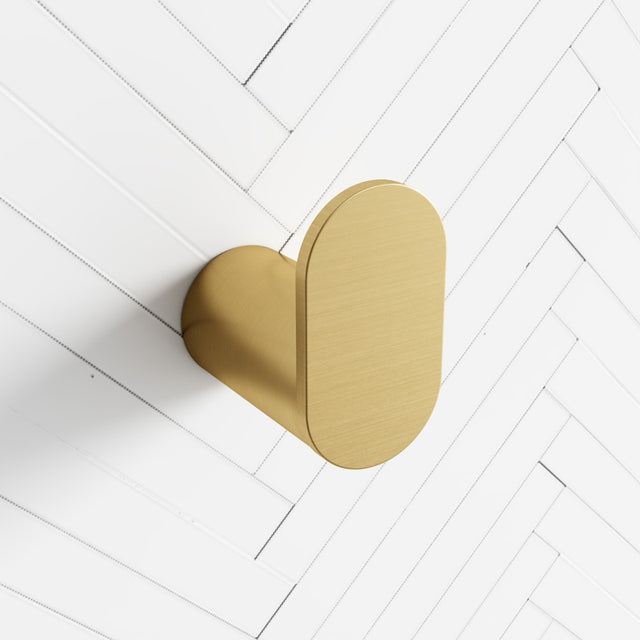 G#1(Gold) Norico Brushed Gold Robe Hook Wall Mounted Brass Hooks