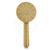 G#1(Gold) Norico Round Brushed Gold Abs 3 Functions Handheld Shower Only Showers