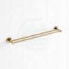 G#1(Gold) Norico Round Brushed Gold Double Towel Rack Rail Rails