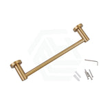 Norico Round Brushed Yellow Gold Hand Towel Holder 347mm Wall Mounted Bathroom Products