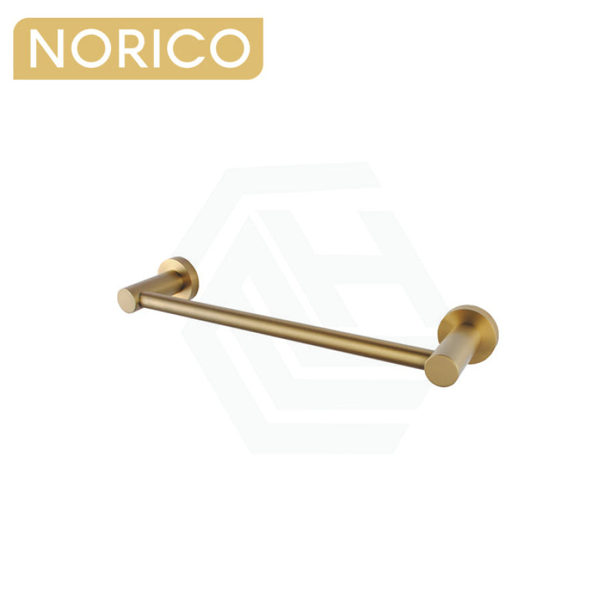 Norico Round Brushed Yellow Gold Hand Towel Holder 347mm Wall Mounted Bathroom Products