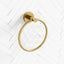 G#1(Gold) Norico Round Brushed Gold Hand Towel Ring Wall Mounted Holders