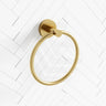 G#1(Gold) Norico Round Brushed Gold Hand Towel Ring Wall Mounted Holders