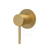 Round Shower Bath Wall Mixer Brushed Yellow Gold