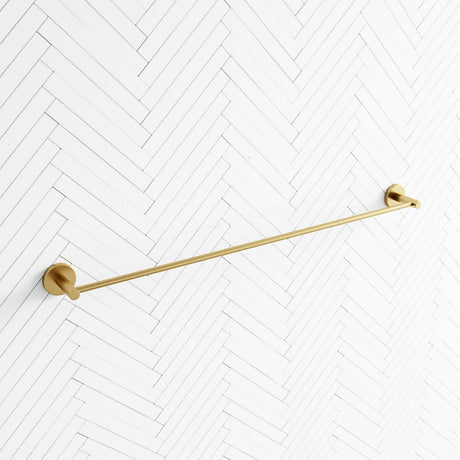 G#1(Gold) Norico Round Brushed Gold Single Towel Rack Rail 780mm Stainless Steel 304 Rails