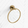 G#1(Gold) Norico Round Brushed Gold Hand Towel Ring Wall Mounted Holders