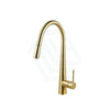 Brass Pull Out Swivel Kitchen Sink Mixer Tap Brushed Yellow Gold