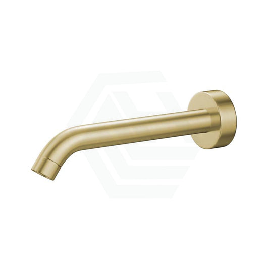 G#2(Gold) 180Mm Fienza Kaya Urban Brass Solid Round Wall Spout For Bathroom Brushed Gold Spouts