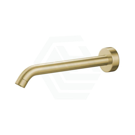 G#2(Gold) 220Mm Fienza Kaya Urban Brass Solid Round Wall Spout For Bathroom Brushed Gold Spouts