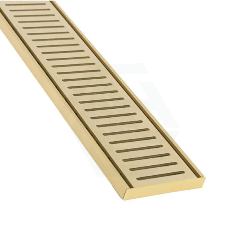 300-3000Mm Lauxes Matte Gold Shower Grate Drain Aluminium Next Generation 14 Any Size Indoor Outdoor