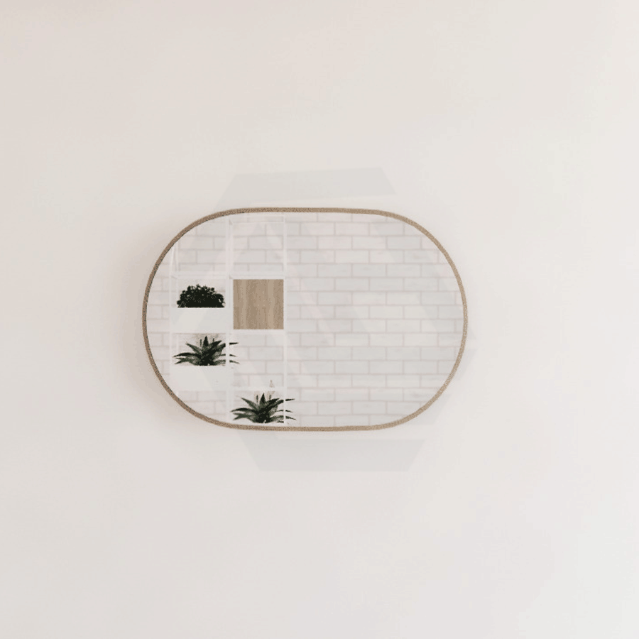 G#2(Gold) 450/600/700/900/1200Mm Bathroom Gold Framed Oval Mirror Wall Mounted Mirrors