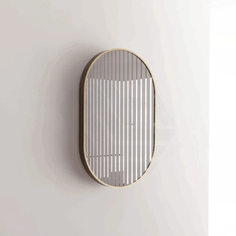 900x600mm Oval Gold Framed Bathroom Mirror Wall Mounted Vertical or Horizontal