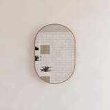 G#2(Gold) 450/600/700/900/1200Mm Bathroom Gold Framed Oval Mirror Wall Mounted Mirrors